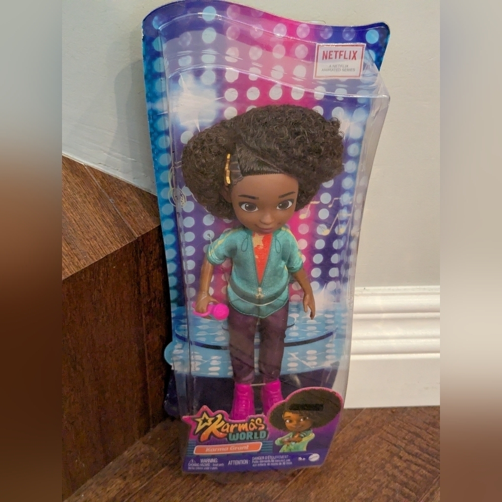 Karma doll From The Netflix Series Karma's World New In Box Curly Haired Doll